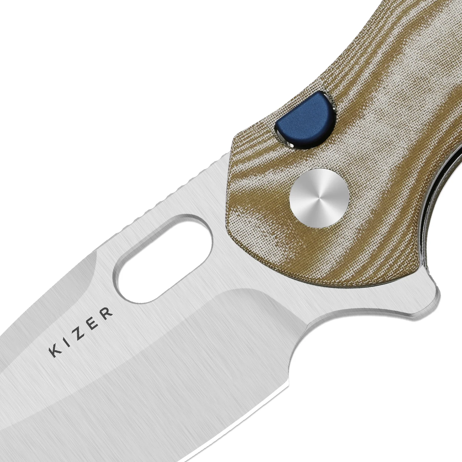 Roach XL | Kizer Button Liner Lock™ | 14C28N | Norplex UltreX™ Micarta | KizerV™ 4477BDA1 - Image 6