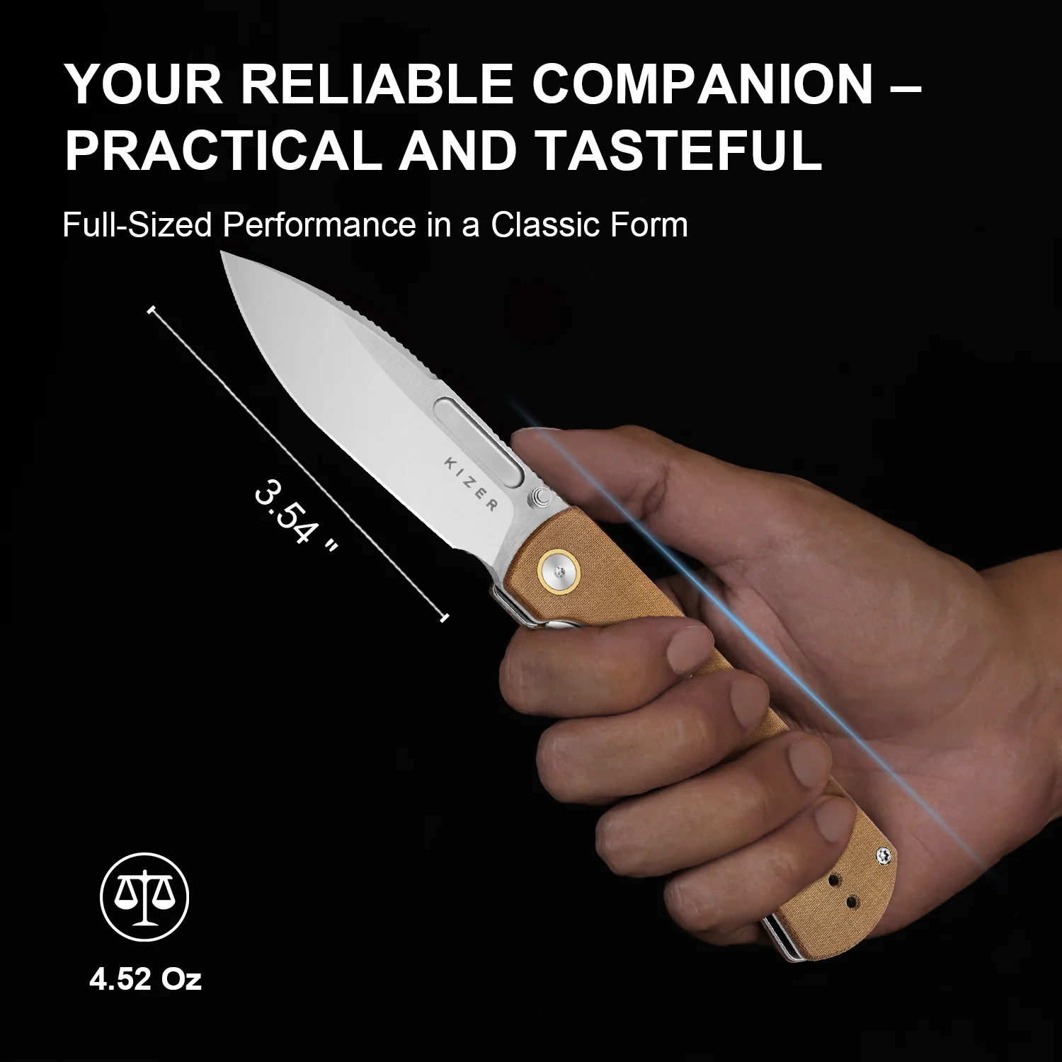 Retro | Nitro-V | Micarta & Brass | KizerV™ 4726A1 - Image 12