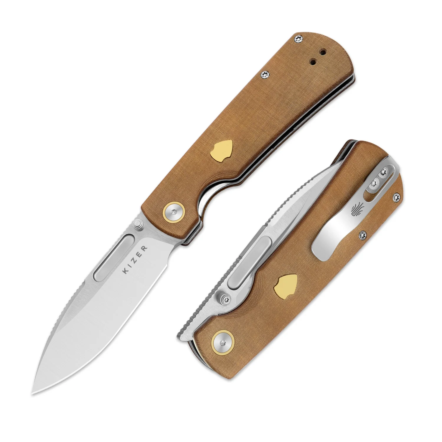 Retro | Nitro-V | Micarta & Brass | KizerV™ 4726A1 - Image 2