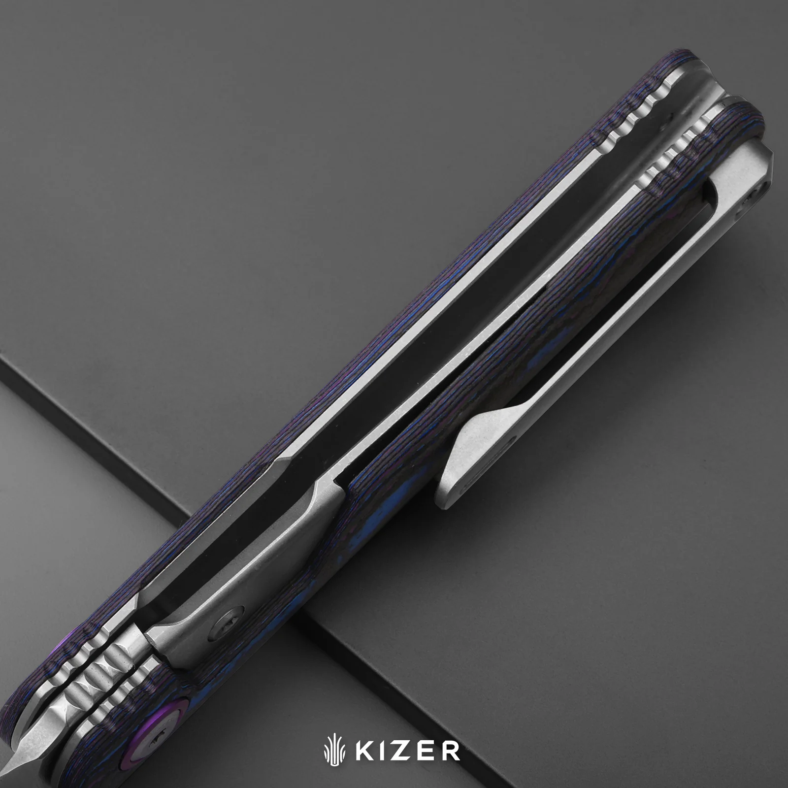 Feist 3 | CPM S90V + Matte DLC Ultra | Hawkbill | UV-Luminescent | Titanium (Matte DLC Ultra) & CamoCarbon Ultimate Warrior | KizerX® 3499.3A3 - Image 12