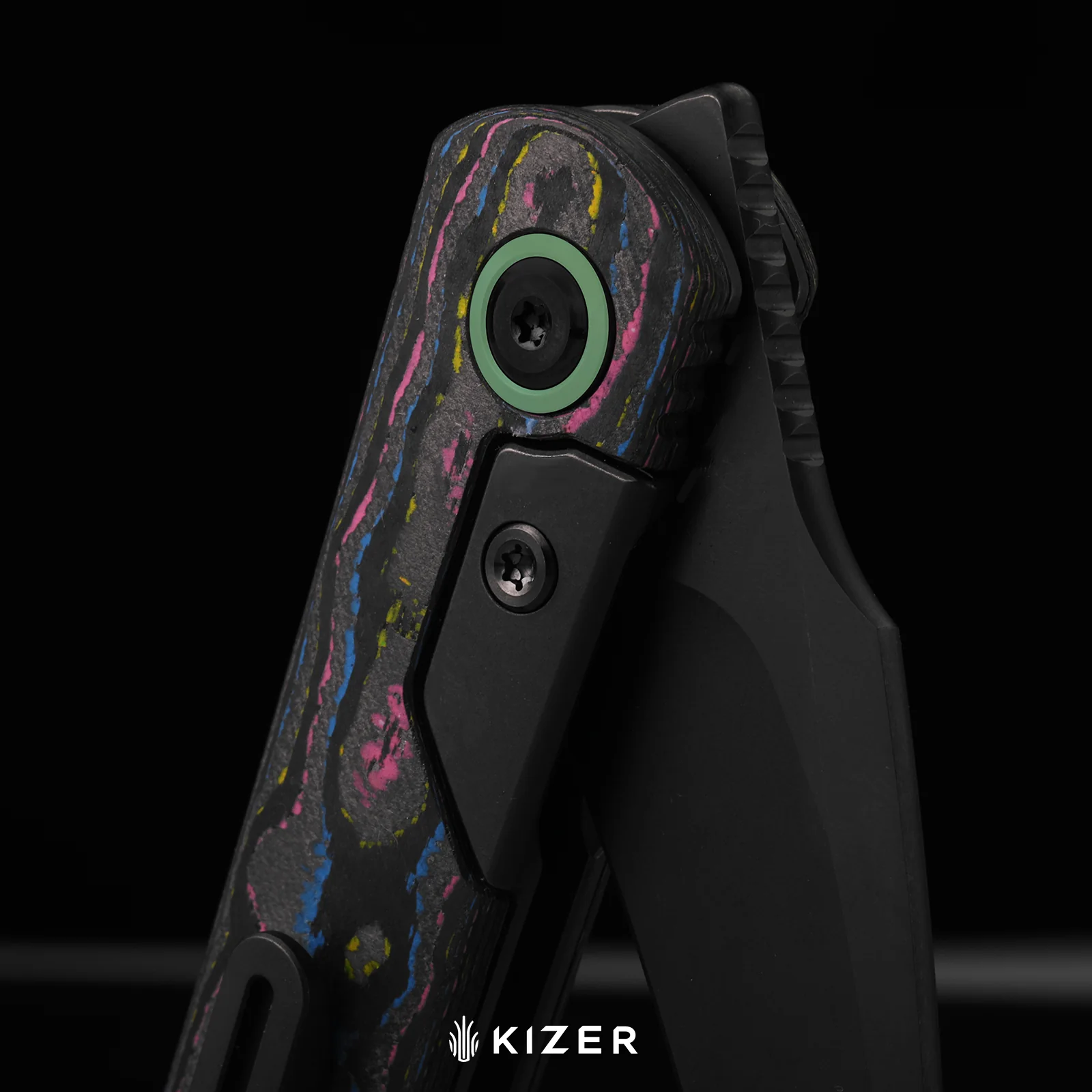 Feist 3 | CPM S90V + Matte DLC Ultra | Hawkbill | UV-Luminescent | Titanium (Matte DLC Ultra) & CamoCarbon Ultimate Warrior | KizerX® 3499.3A3 - Image 13