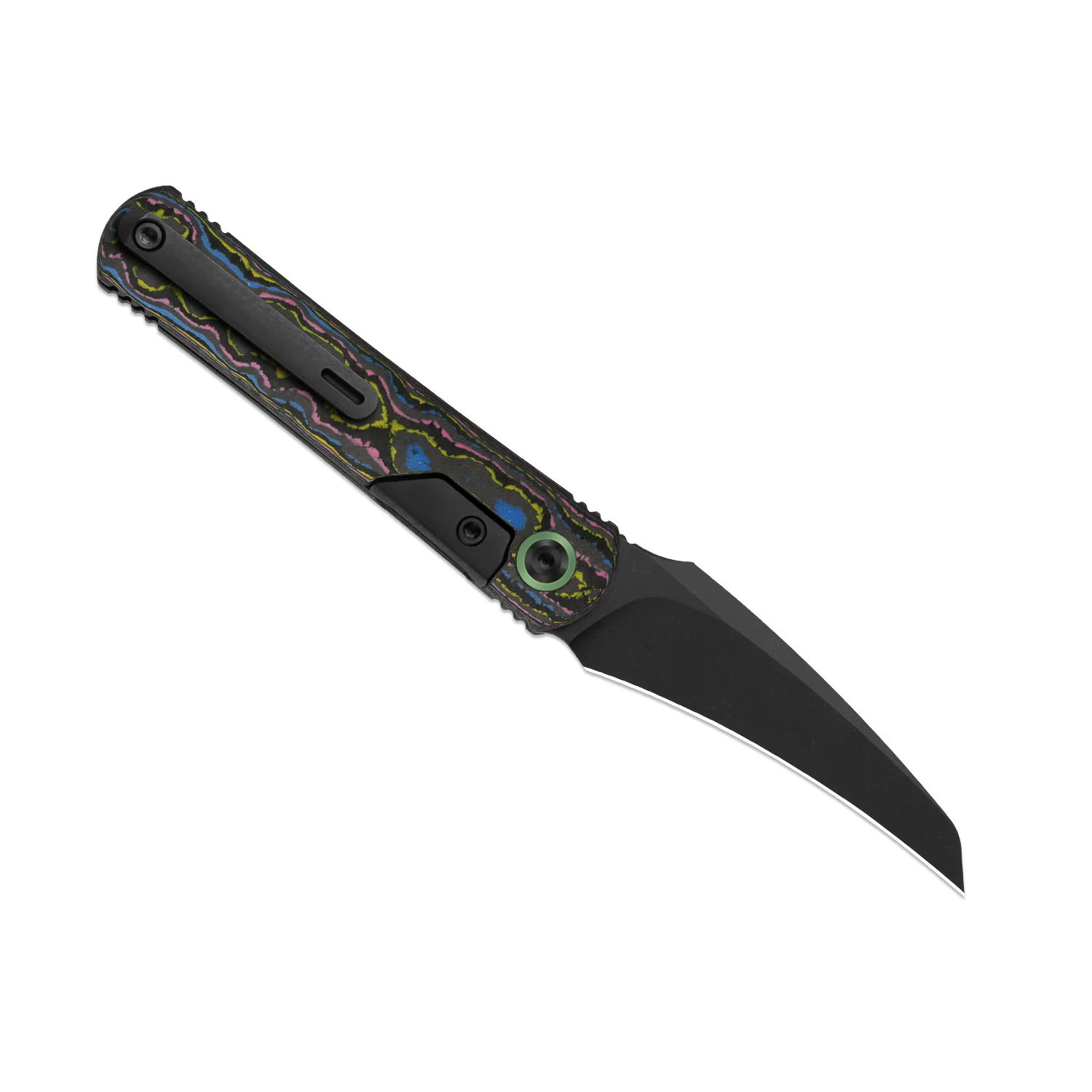 Feist 3 | CPM S90V + Matte DLC Ultra | Hawkbill | UV-Luminescent | Titanium (Matte DLC Ultra) & CamoCarbon Ultimate Warrior | KizerX® 3499.3A3 - Image 3