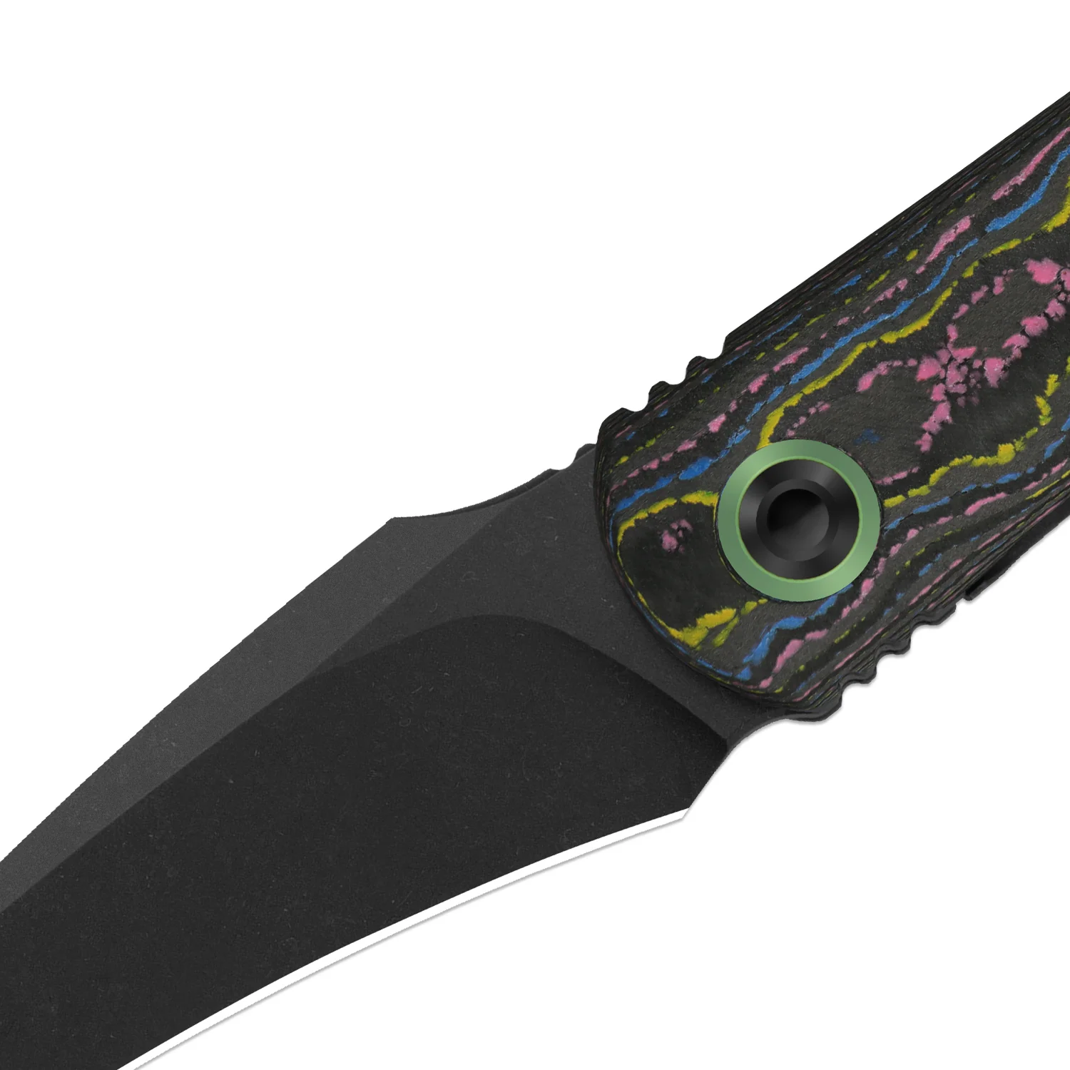 Feist 3 | CPM S90V + Matte DLC Ultra | Hawkbill | UV-Luminescent | Titanium (Matte DLC Ultra) & CamoCarbon Ultimate Warrior | KizerX® 3499.3A3 - Image 6