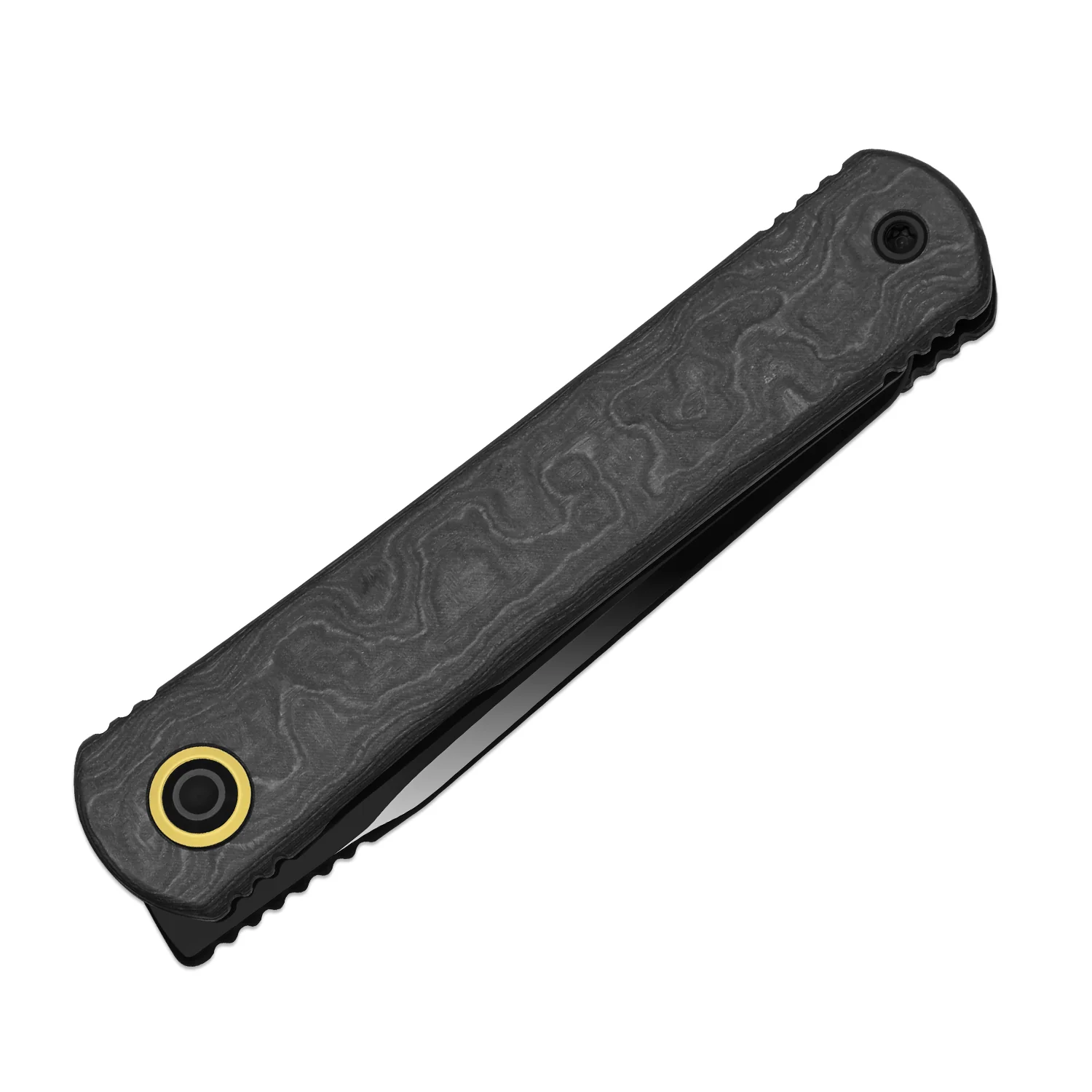 Feist 3 | CPM S90V + Polished DLC Ultra | Titanium (Matte DLC Ultra) & KizerNova™ Quartz | Reverse Tanto | KizerX® 3499.3A4 - Image 5