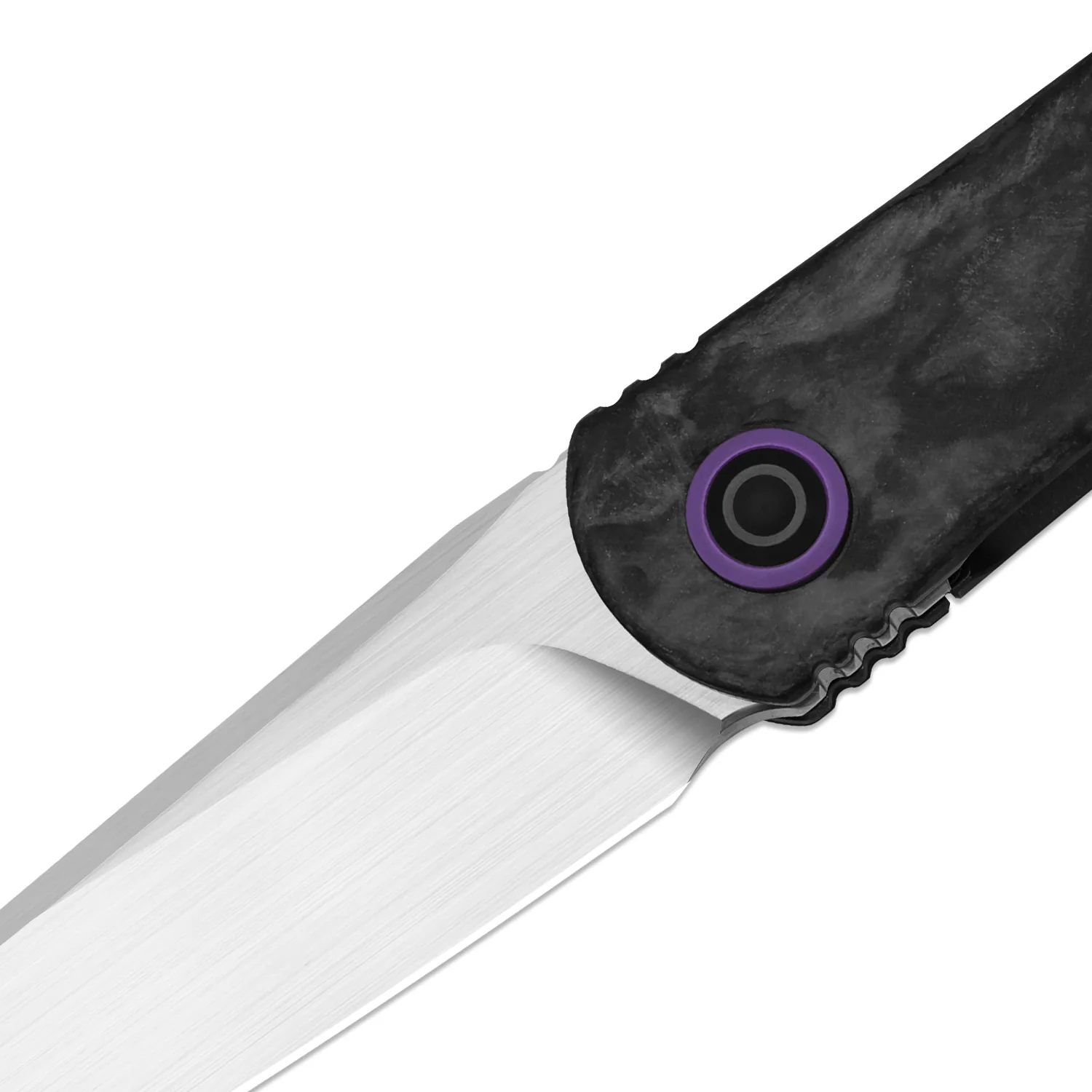 Feist 3 | CPM S90V + Hand-brushed | Titanium & KizerNova™ CF Lava | Reverse Tanto | KizerX® 3499.3A5 - Image 4