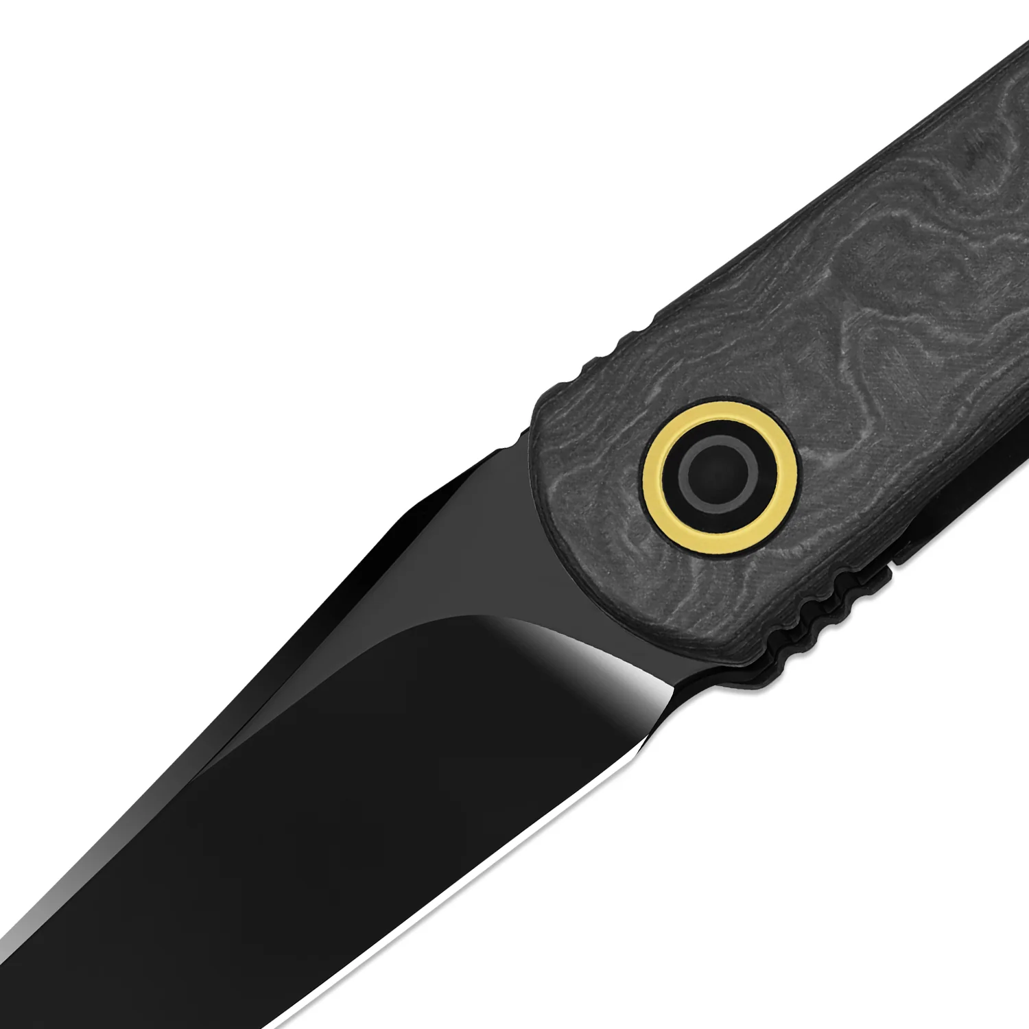 Feist 3 | CPM S90V + Polished DLC Ultra | Titanium (Matte DLC Ultra) & KizerNova™ Quartz | Clip Point | KizerX® 3499.3A6 - Image 4