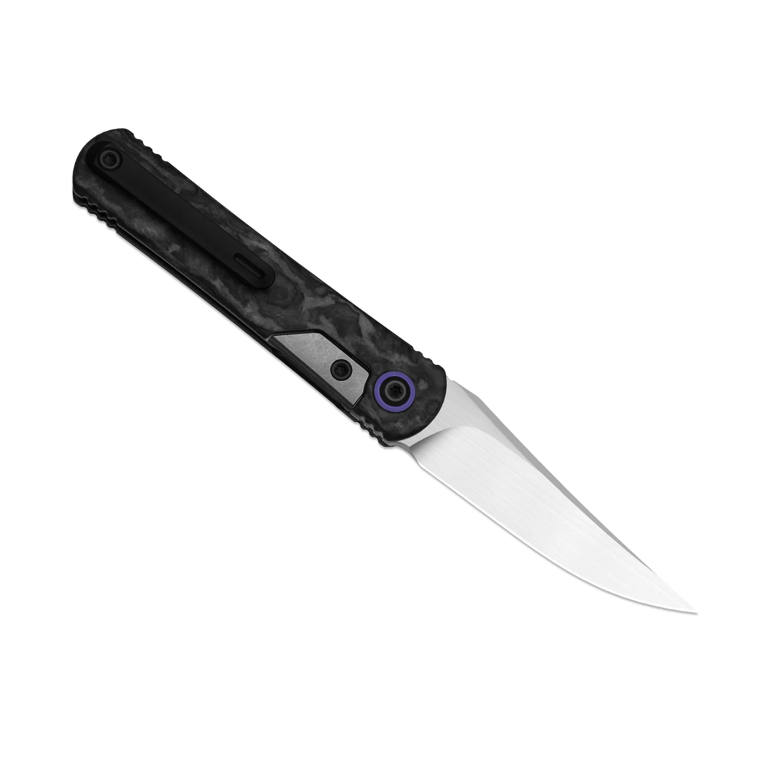 Feist 3 | CPM S90V + Hand-brushed | Titanium & KizerNova™ CF Lava | Clip Point | KizerX® 3499.3A7 - Image 3