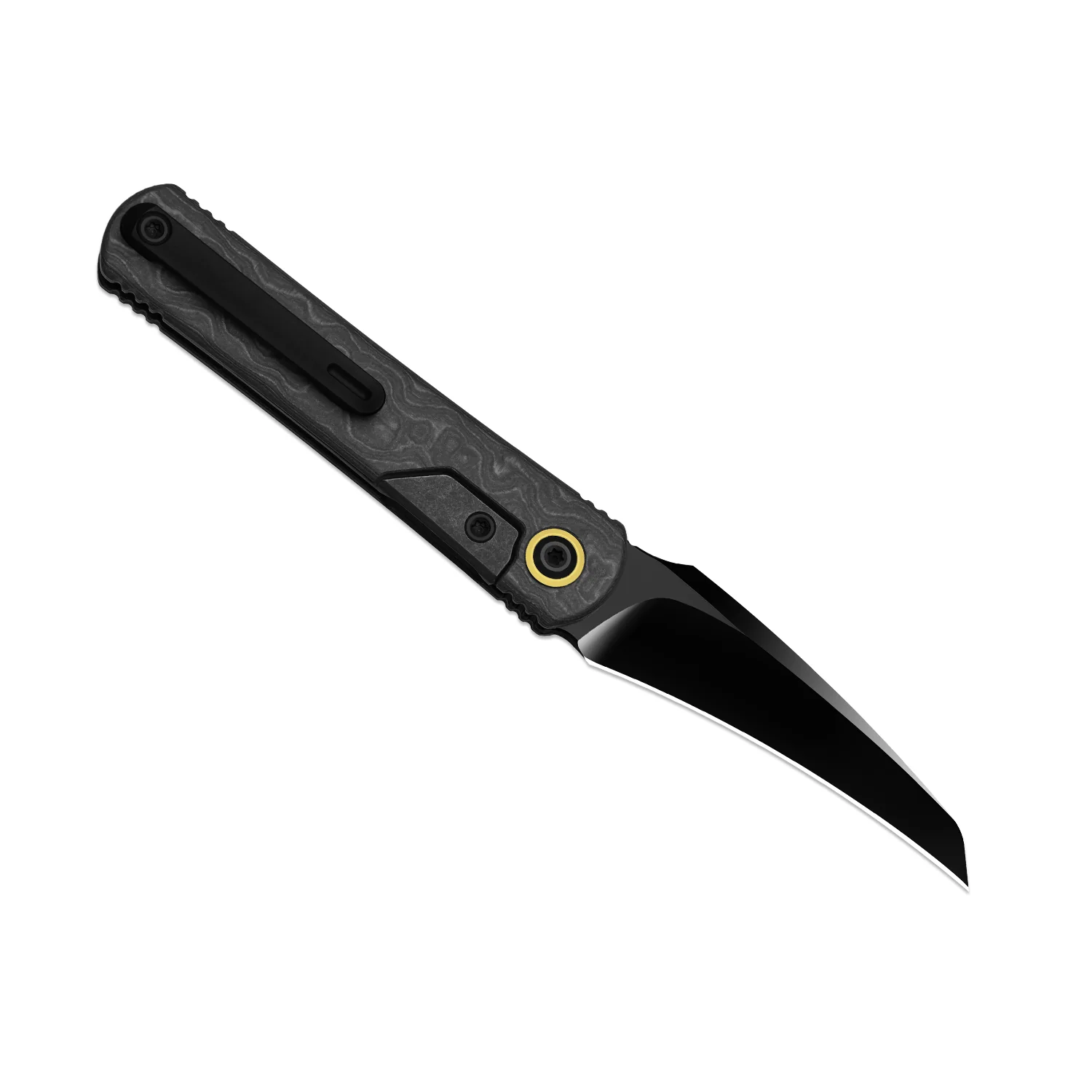 Feist 3 | CPM S90V + Polished DLC Ultra | Titanium (Matte DLC Ultra) & KizerNova™ Quartz | Hawkbill | KizerX® 3499.3A8 - Image 3