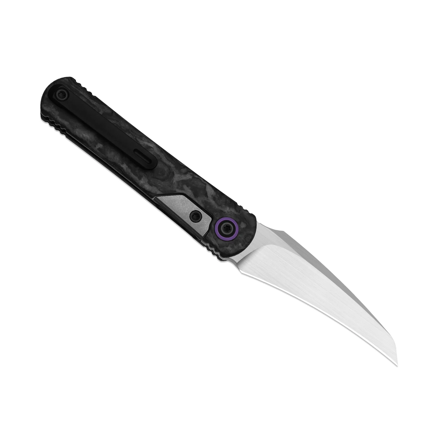 Feist 3 | CPM S90V + Hand-brushed | Titanium & KizerNova™ CF Lava | Hawkbill | KizerX® 3499.3A9 - Image 3