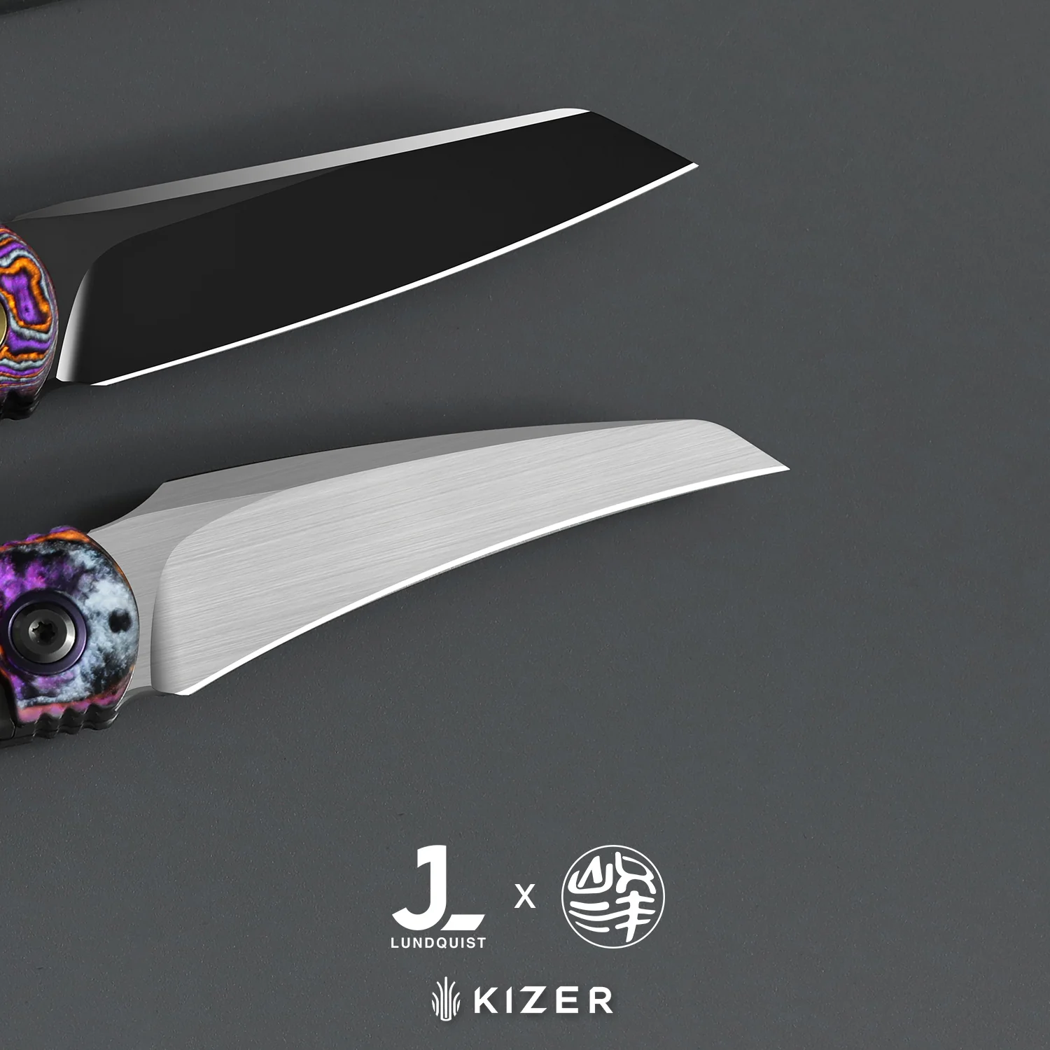 Feist 3 | CPM S90V + Hand-brushed | Titanium & KizerNova™ CF Lava | Reverse Tanto | KizerX® 3499.3A5 - Image 9