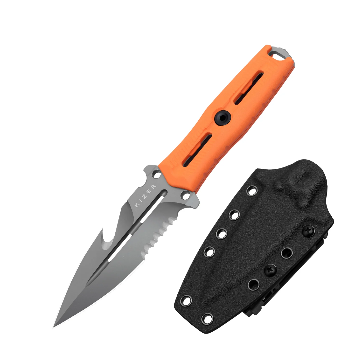 Norcross | Nitro-V | Orange G10 | Double Edged | KizerV™ FB01A5 - Image 2