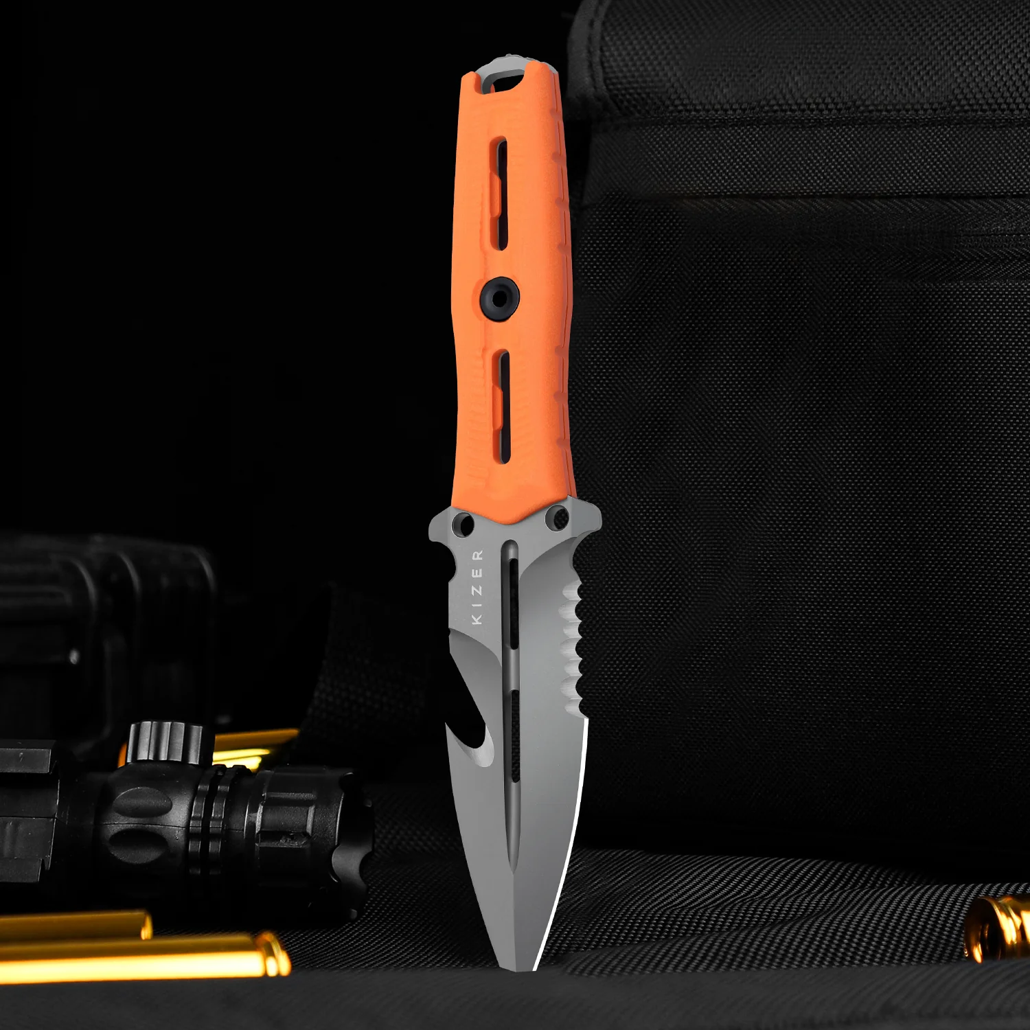 Norcross | Nitro-V | Orange G10 | Single Edged | KizerV™ FB01A6 - Image 13