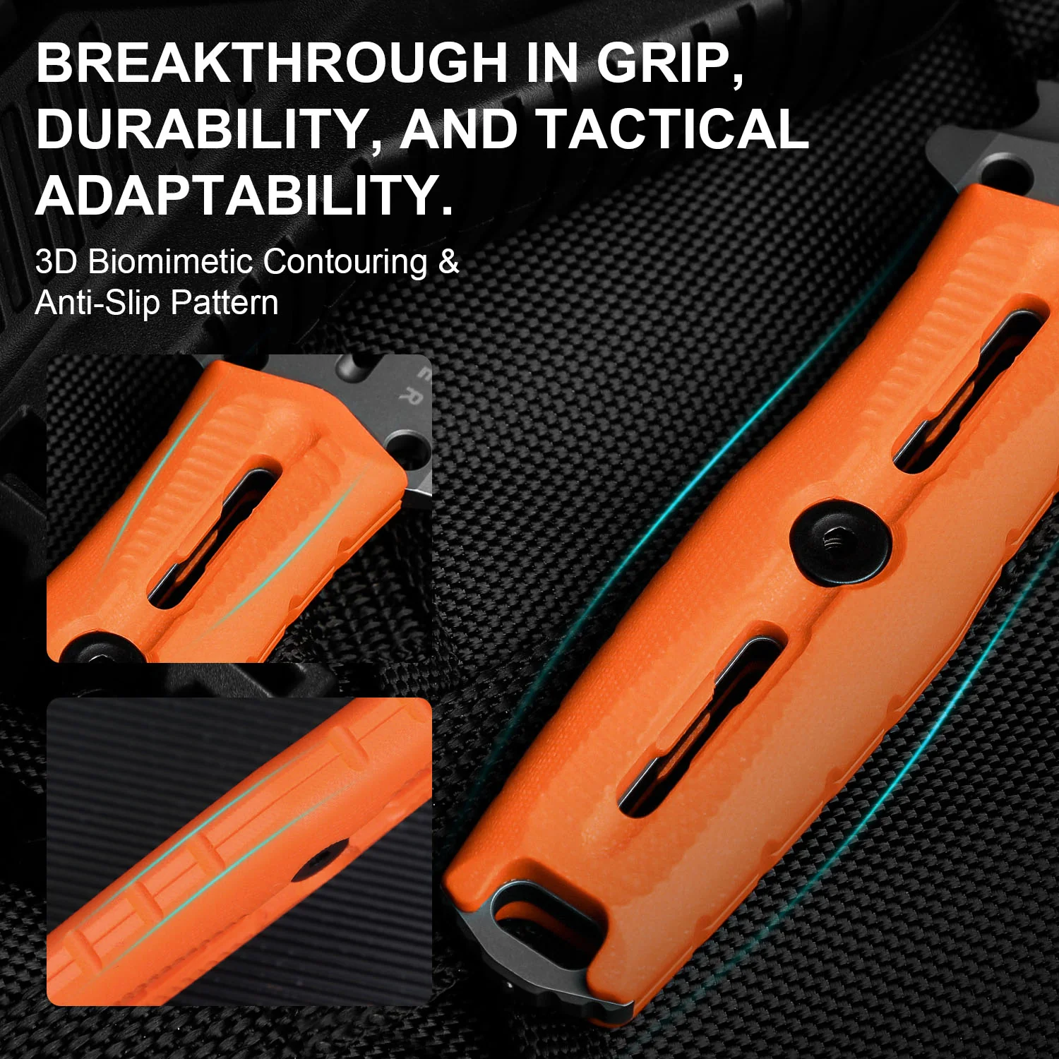 Norcross | Nitro-V | Orange G10 | Exclusive . Double Edged | KizerV™ FB01A7 - Image 20