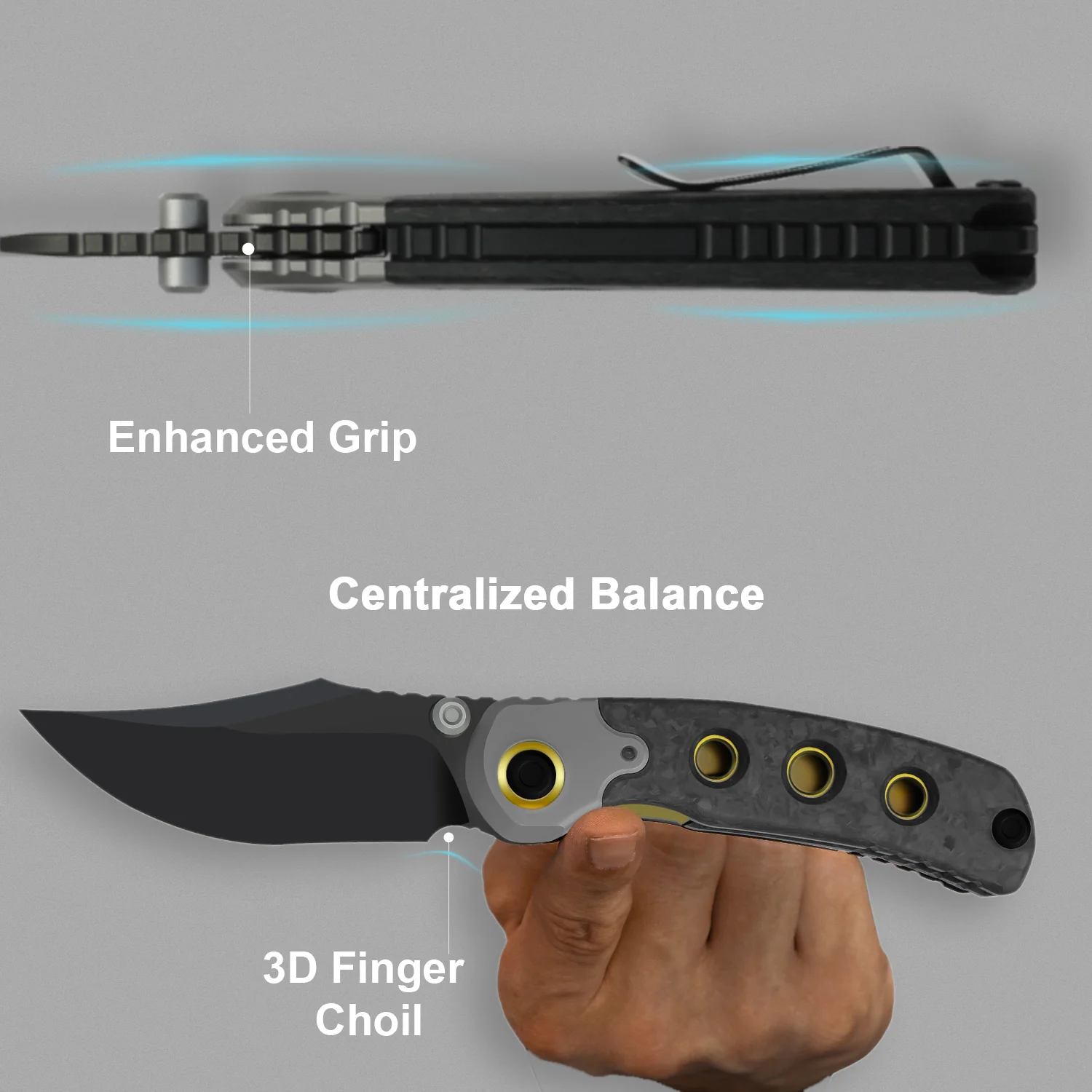 PIONEER | M390 | Titanium & Marble Carbon Fiber | KizerB™ FK03A1 - Image 16