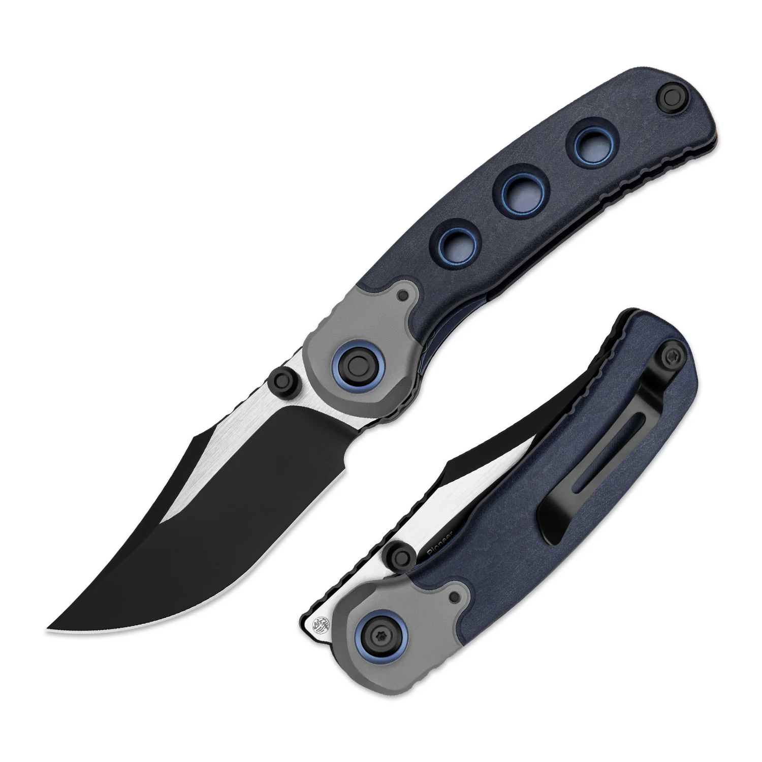 PIONEER | S35VN | Blue Canyon & Titanium | KizerB™ FK03A2 - Image 2