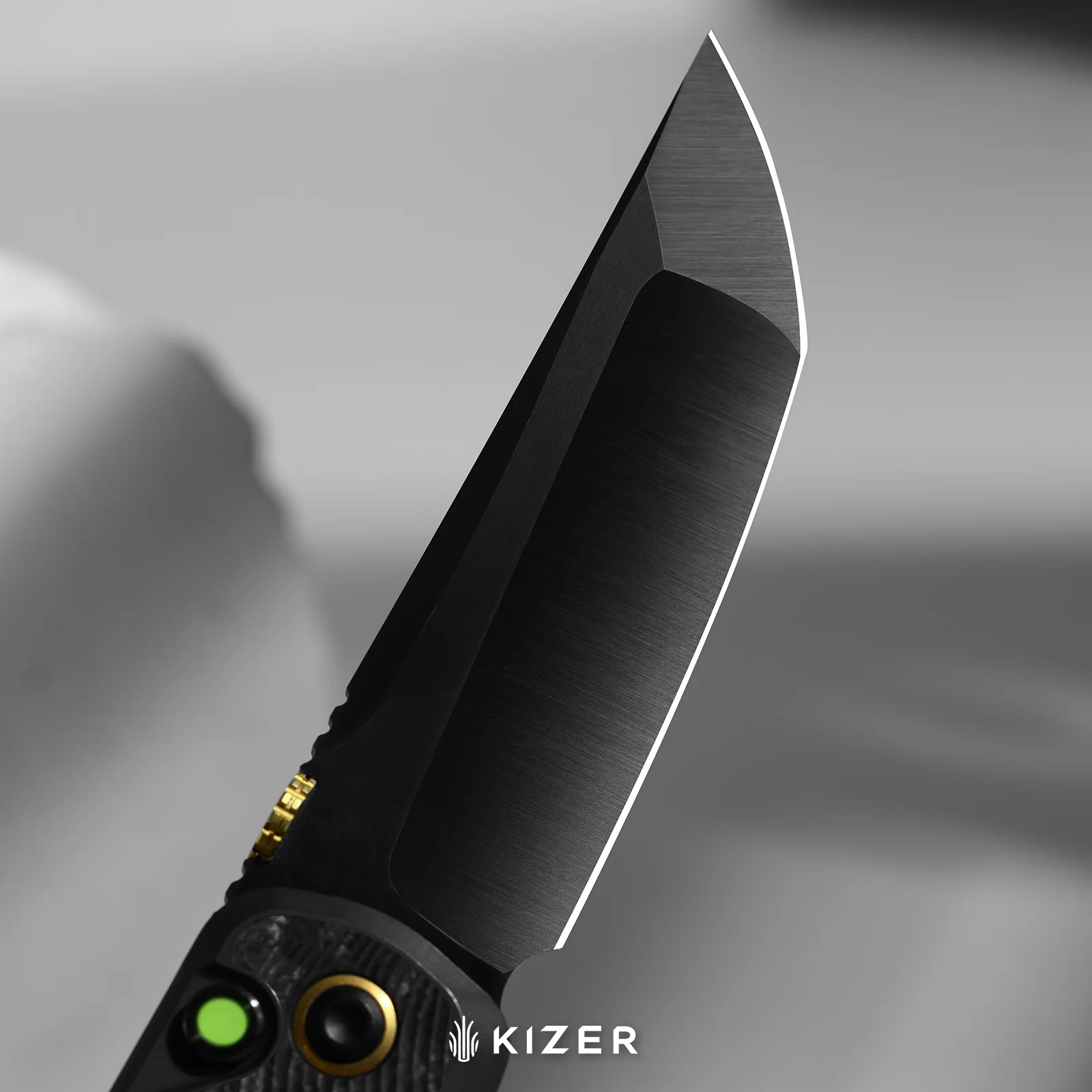 Mithril-Lefty | KineticFit™ Button Lock | M390 + DLC Ultra + Hand-Brushed | Titanium (DLC Ultra) & Fat Carbon | Exquisite Light | KizerX® FK08A1 - Image 11