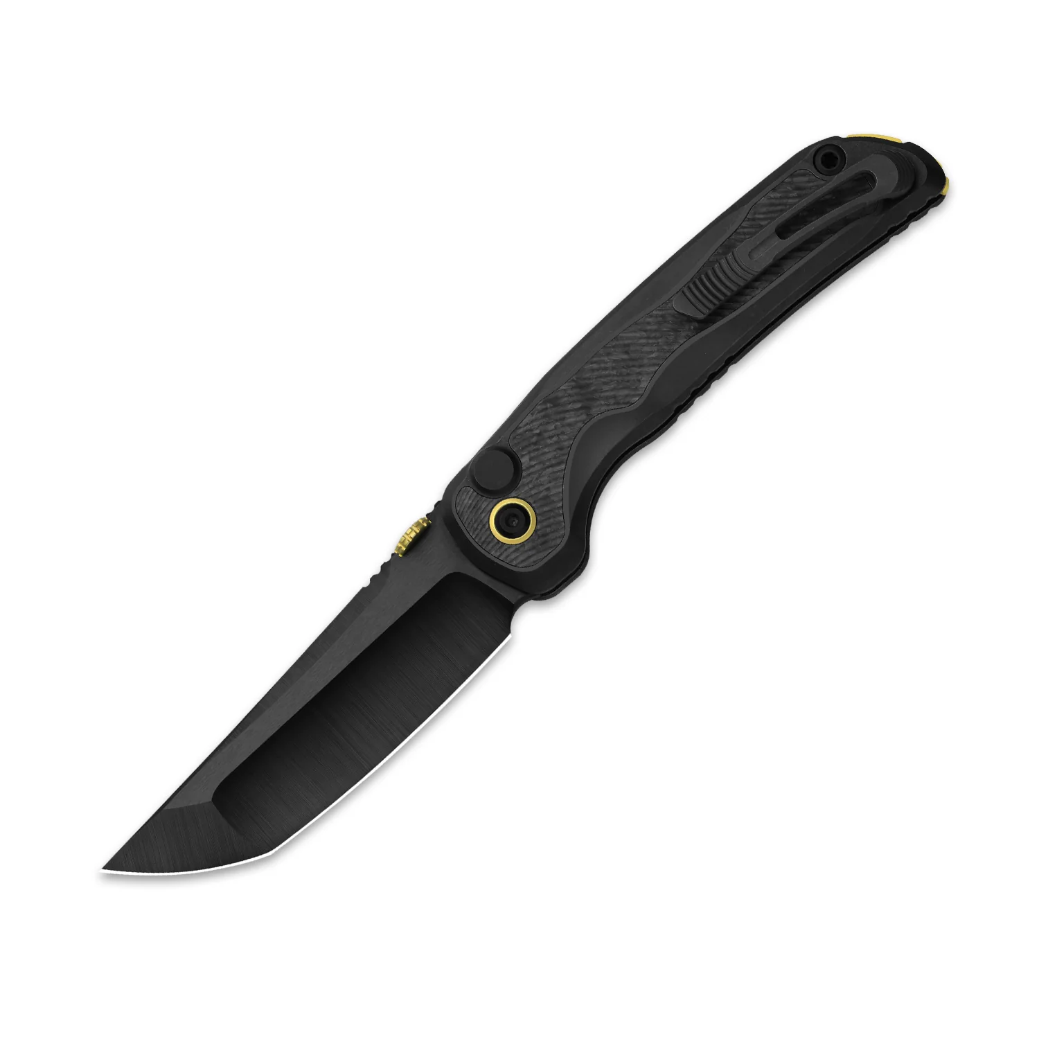 Mithril-Lefty | KineticFit™ Button Lock | M390 + DLC Ultra + Hand-Brushed | Titanium (DLC Ultra) & Fat Carbon | Exquisite Light | KizerX® FK08A1 - Image 3