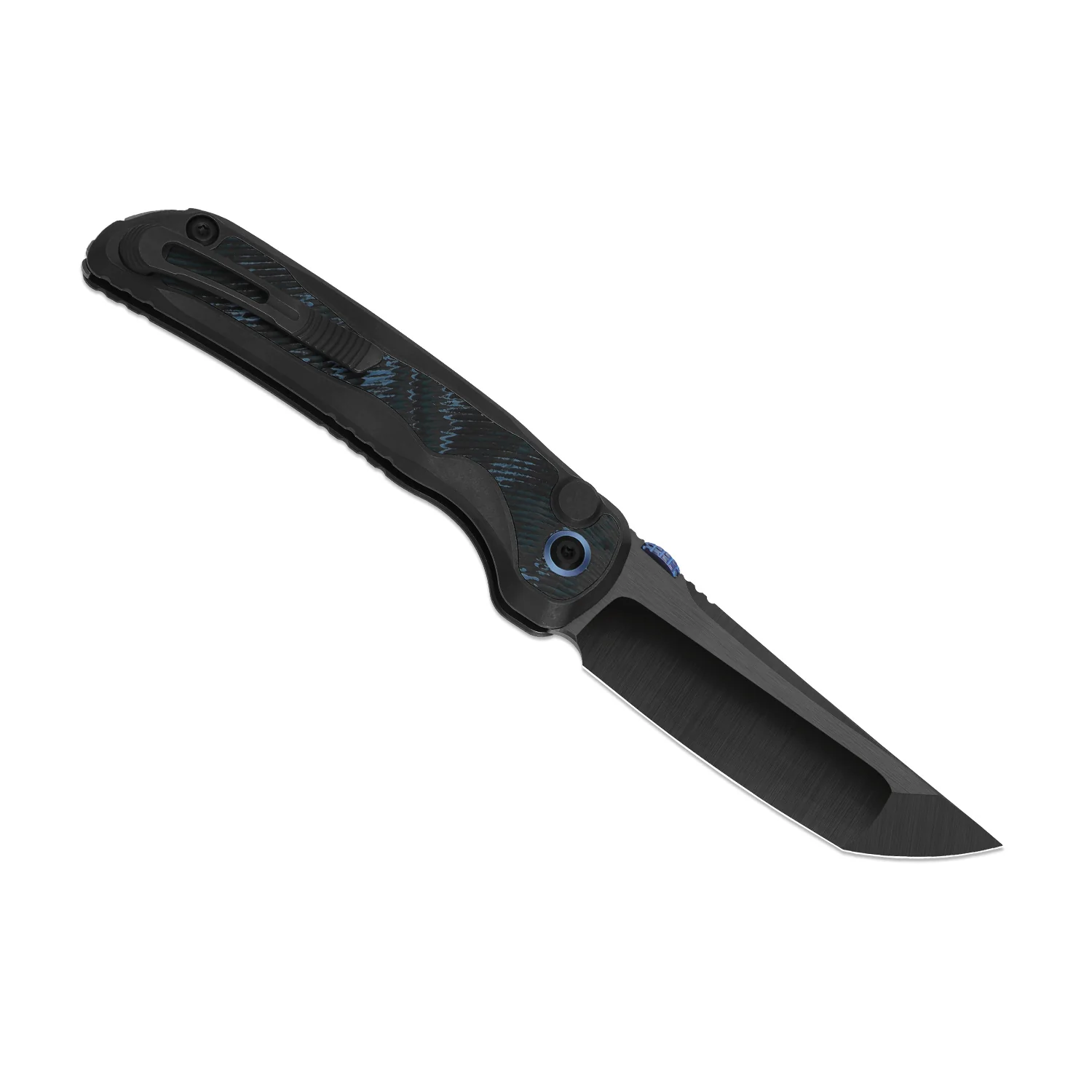 Mithril | KineticFit™ Button Lock | M390 + DLC Ultra + Hand-Brushed | Titanium (DLC Ultra) & Fat Carbon | Exquisite Light | KizerX® FK08A2 - Image 3