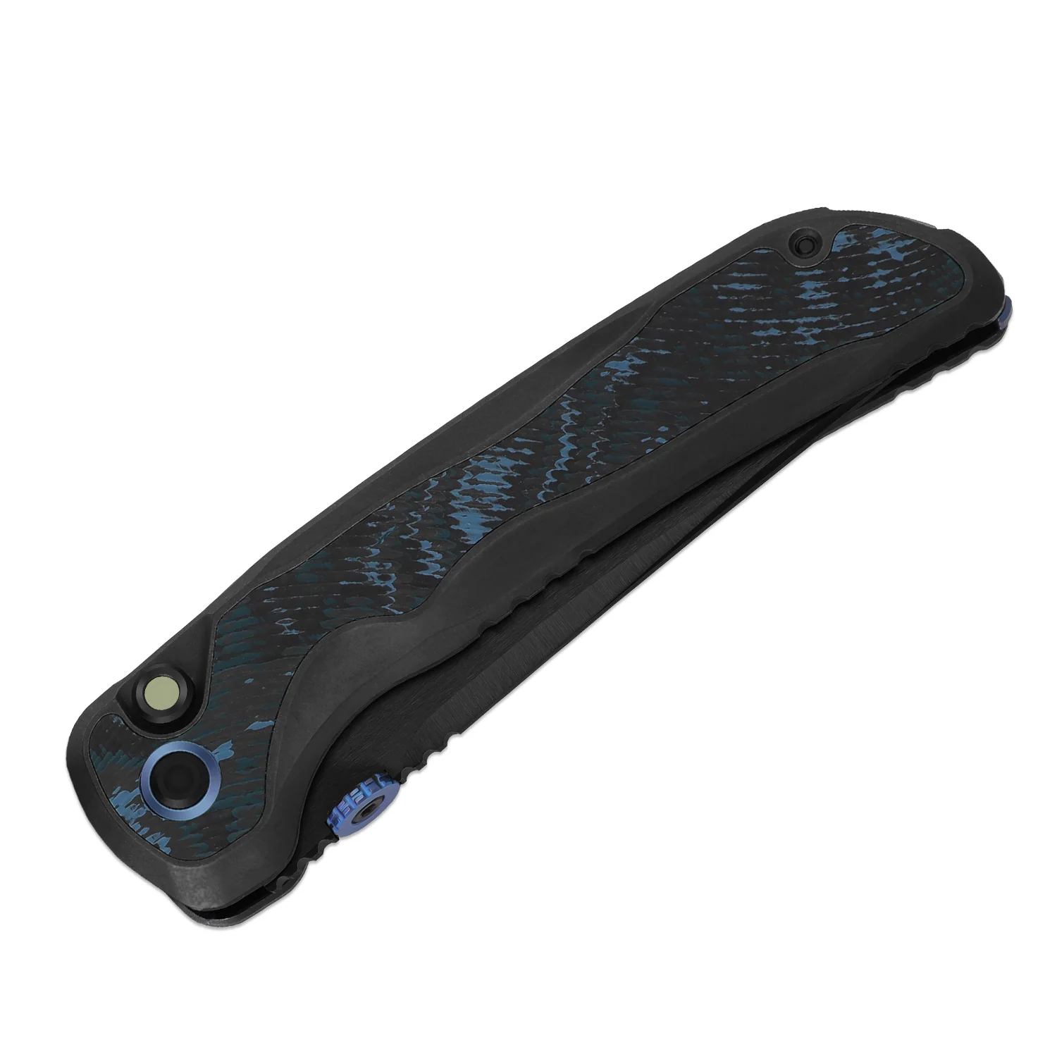 Mithril | KineticFit™ Button Lock | M390 + DLC Ultra + Hand-Brushed | Titanium (DLC Ultra) & Fat Carbon | Exquisite Light | KizerX® FK08A2 - Image 4
