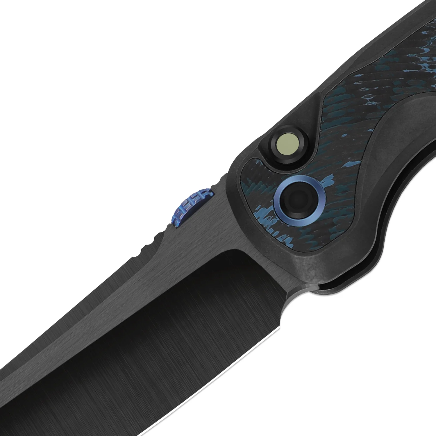 Mithril | KineticFit™ Button Lock | M390 + DLC Ultra + Hand-Brushed | Titanium (DLC Ultra) & Fat Carbon | Exquisite Light | KizerX® FK08A2 - Image 6